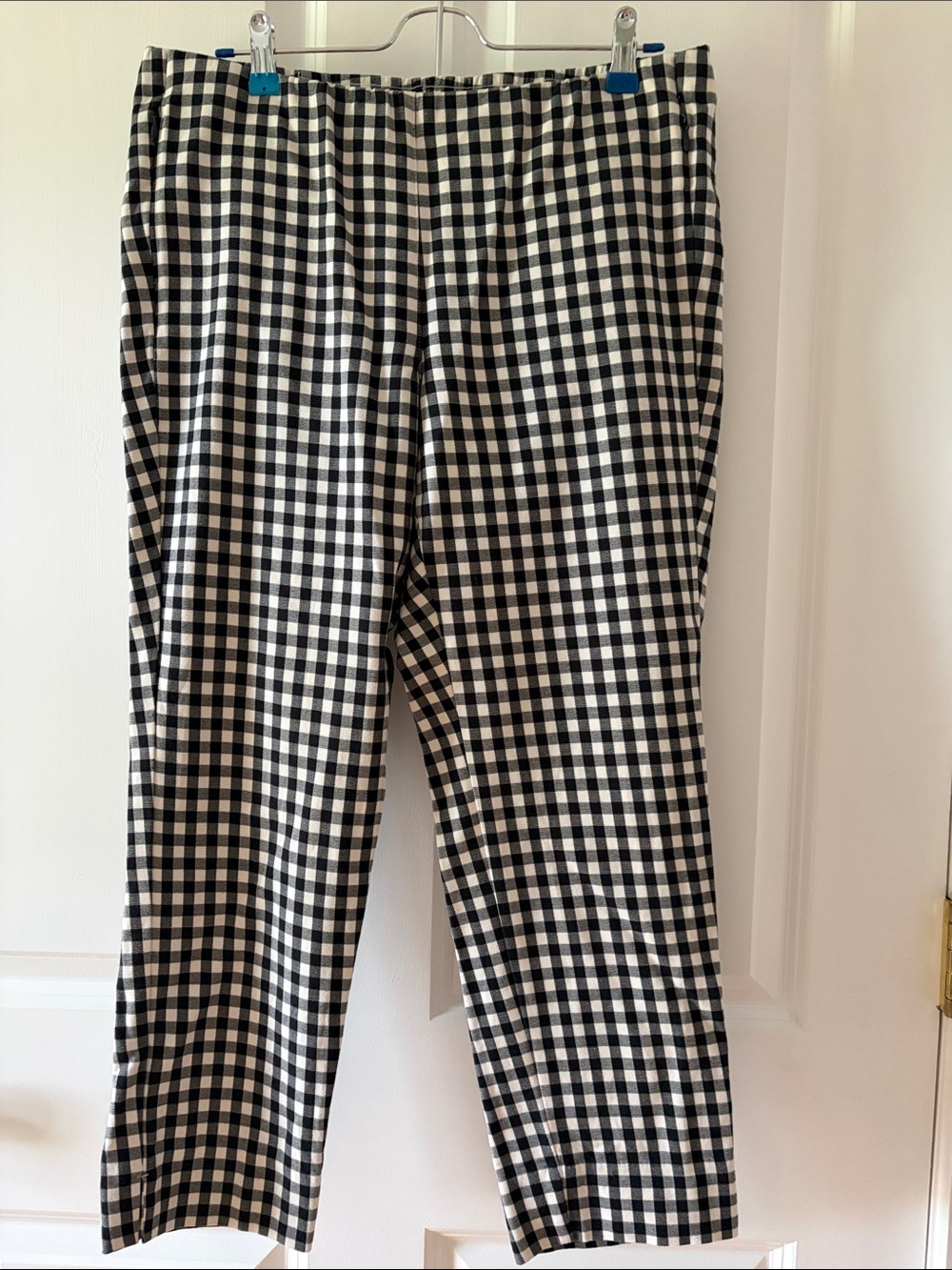 JJill Black & White Gingham Cropped Pants 12 Petite